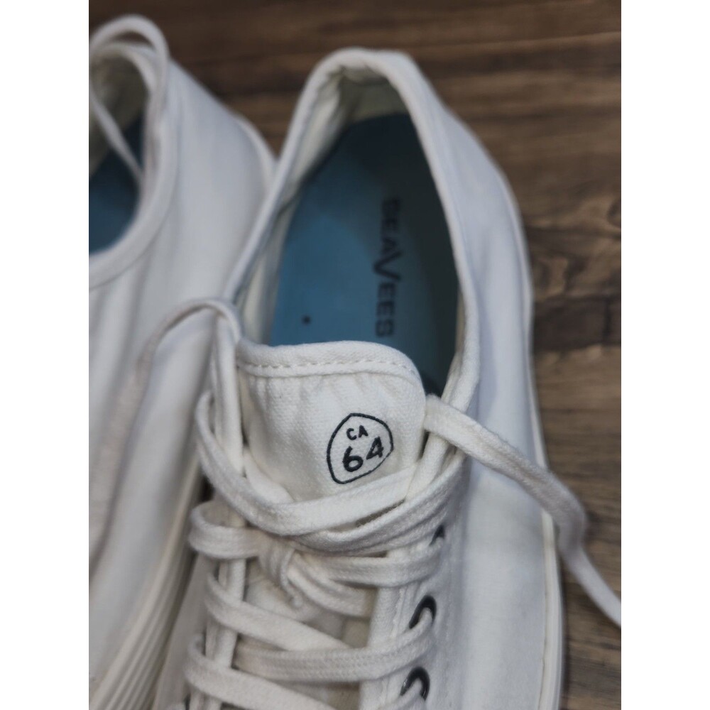 SeaVees Monterey Platform Sneakers, White Canvas; Women's Size 10 - Picture 9 of 16